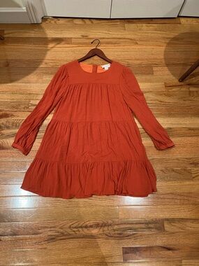 Women’s Long-Sleeve Tiered Dress